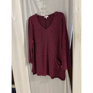 Habitat Pink Black Lagenlook Tunic Sz Xl